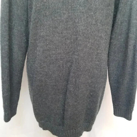 VINTAGE Sk & Company Long V-Neck Floral Wool Knit Cardigan M - Picture 8 of 11